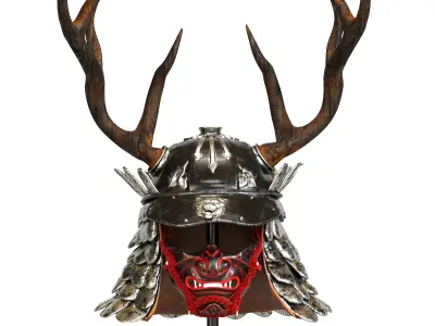 Helmet Samurai 003 3D model