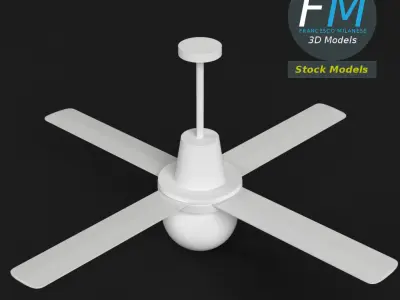 Ceiling fan 2 3D model
