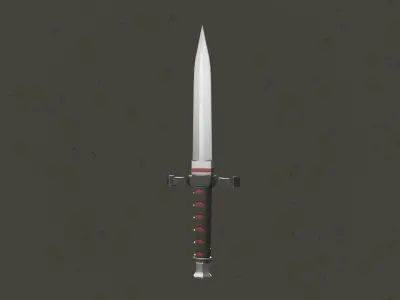 Fantasy Dagger Low-poly 3D model 3