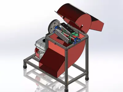 3D model of a Branch Shredding Machine 3D model