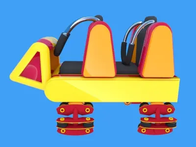Rollercoaster Carriage 3D model
