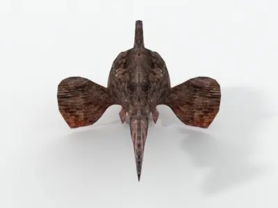 Stone Fish Low-poly 3D model