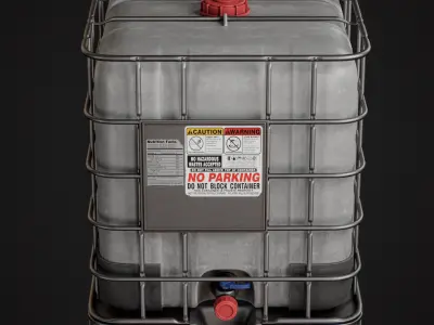 IBC Water Tank Low-poly 3D model