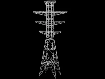 Electric Power Transmission Tower 3D model