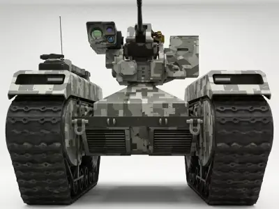 Ground Vehicle Low-poly 3D model