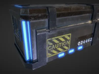 SciFi Crate Low-poly 3D model shop