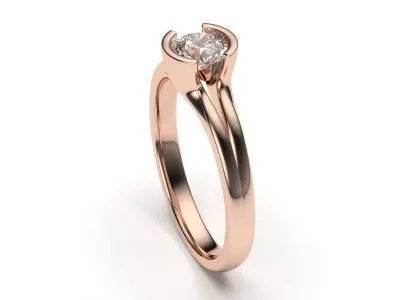 solitaire with ring sizes  8 part S58 3D print model