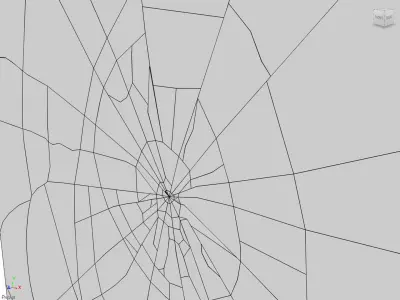 Shattering glass 3D model
