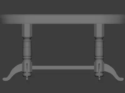 Victorian Double Pedestal Table  3D model
