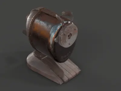 Pencil sharpener Low-poly 3D model