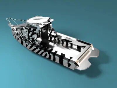 Recreational Personal Fishing Boat  3D model