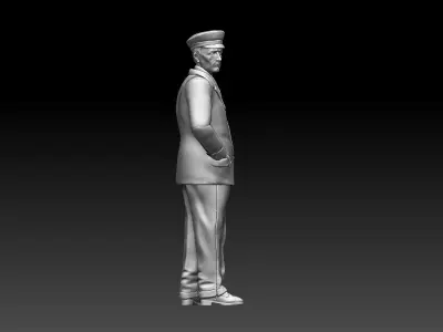 staff man in uniform 3D print model