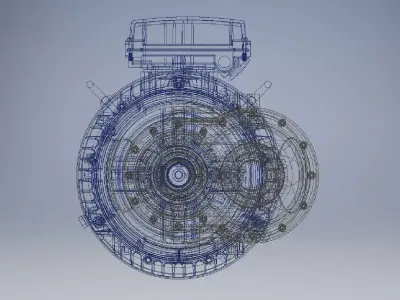 Screw Compressor Assembly 3d model 3D model