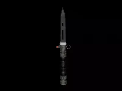 Ballistic Knife Blade -PBR-FBX Low-poly 3D model