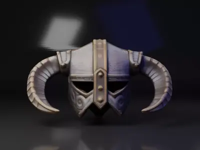 SKYRIM Dragonborn Iron Helmet Free 3D model