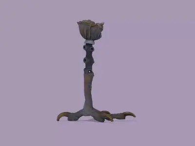 Tibetan bird claw lamp stand 3D model