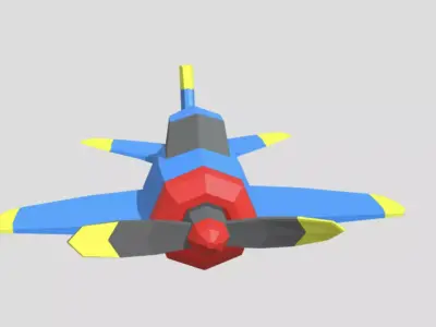 Aviao airplane with propellers Free 3D model