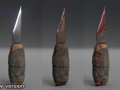 Prison shank - 3 texture styles Updated Low-poly 3D model