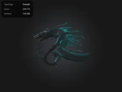 Vorthal the Abyssal Wyrm 3D model