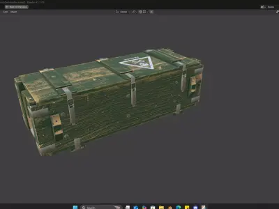 Military Box Low-poly 3D model 8