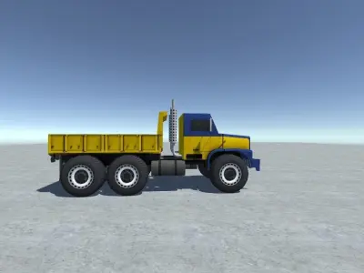 Industrial Truck 2 Low-poly 3D model
