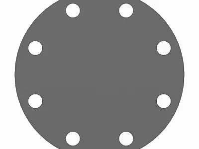 PVC Blind Flanges - DIN2501 Free 3D model