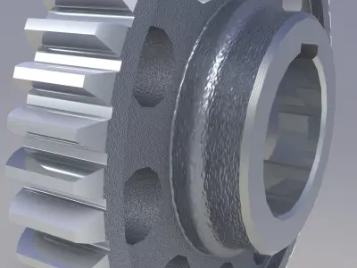 Tooth gear 3D model