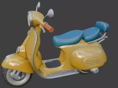 Vintage Retro Scooter 3D Model 3D model order