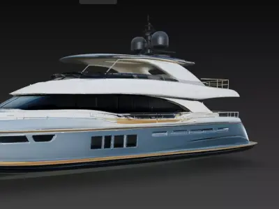 Modern Luxury Motor Yacht Cruiser 3D print model