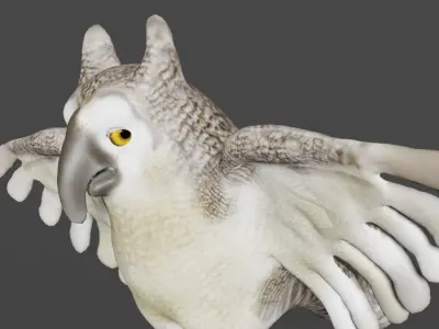 owlet animated Low-poly 3D model