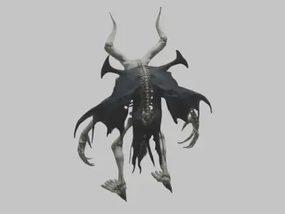 Skeleton Demon Character Low-poly 3D model