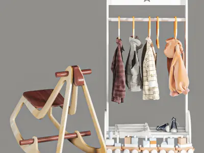 Kid Clothes set 02 3D model