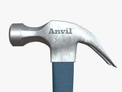 Hammer tool with handle 3D model
