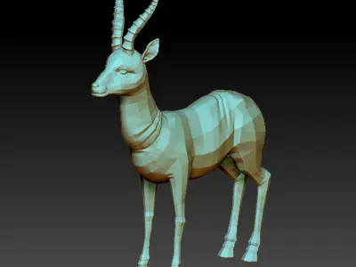 3D ANTELOPE -LOWPOLY Low-poly 3D model