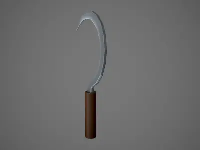 Stylized Sickle Free low-poly 3D model