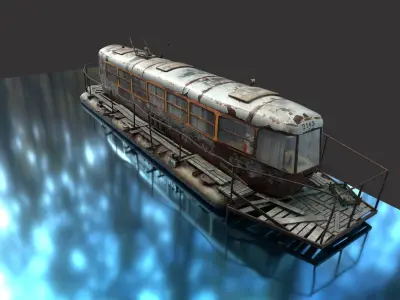 Abandoned Riverside -Waterside Tram 3D model