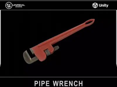 Pipe Wrench Low-poly 3D model order