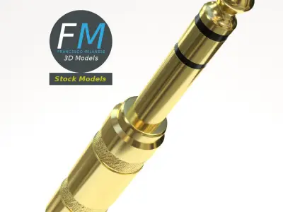 Stereo jack plug 3D model