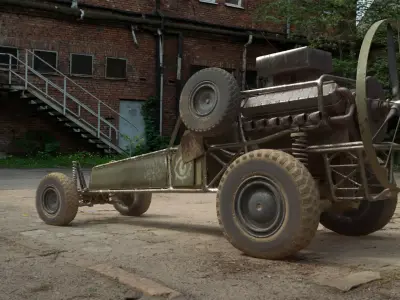 DB-5 scout vehicle Low-poly 3D model