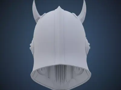 Horned Orc Warrior Helmet PM-228 3D print model
