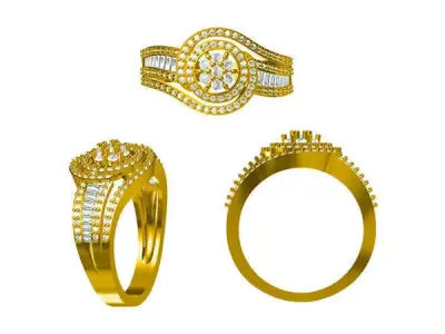 JCD format Antique engagement rings 3d jewellery design 3D print model