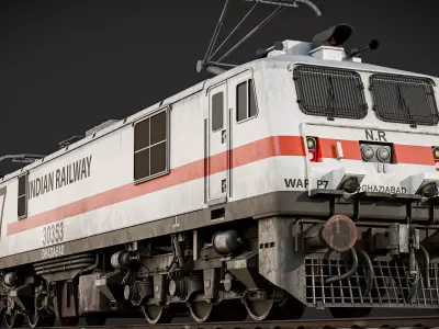 WAP-P7 Electric Locomotive 3D Model Low-poly 3D model