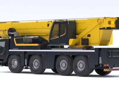 Liebherr Mobile Crane LTM 1120 4-Axle Crane 3D model