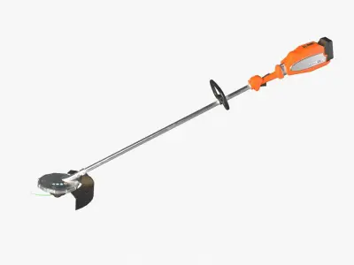 Cordless Brush Cutter Low-poly 3D model