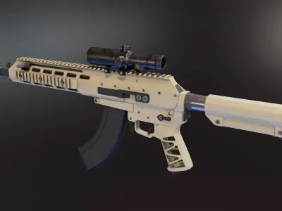 Arak21 MK47 Rifle Low-poly 3D model