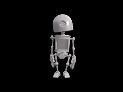 Robot Free low-poly 3D model 2