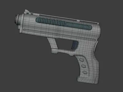 Sci-Fi Pistol - Gun - weapon - Toy Low-poly 3D model