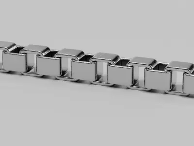 Link Chain V6 - Silver Box Proof 3D model