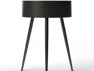 Mitzi Storage Nightstand Antique Bronze Low-poly 3D model