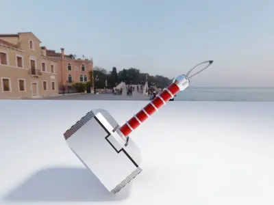 Thor Mjolnir Free low-poly 3D model
